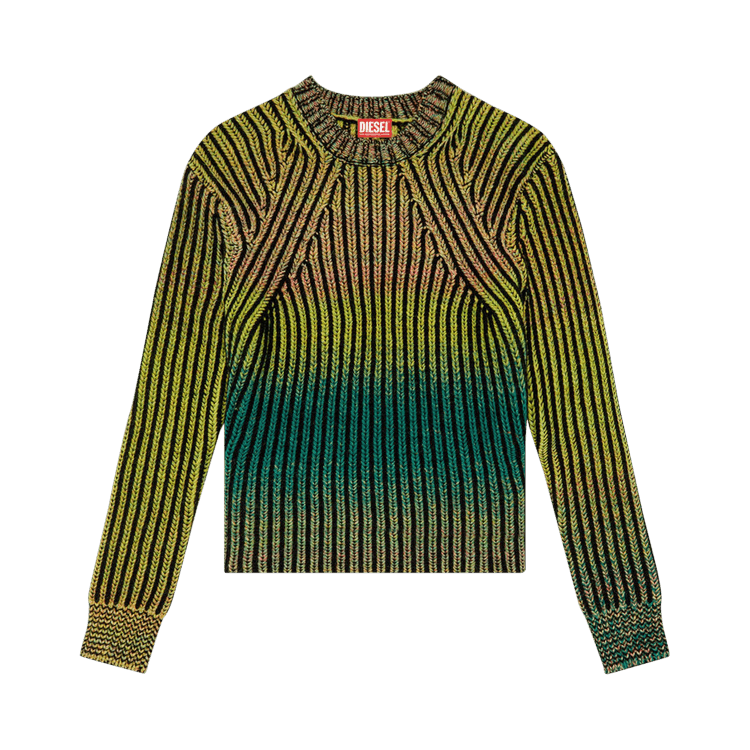 Diesel Degrade Ribbed Crewneck Sweater "Green"