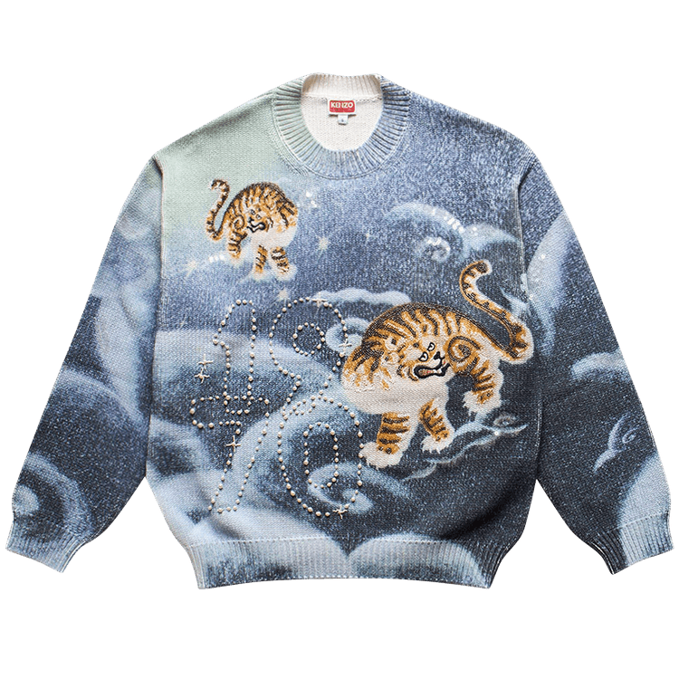 Kenzo Cloud Tiger Jumper Sweaters "Midnight Blue"