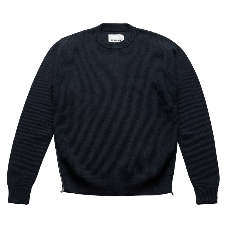 Jil Sander Side Zips Sweaters "Navy"