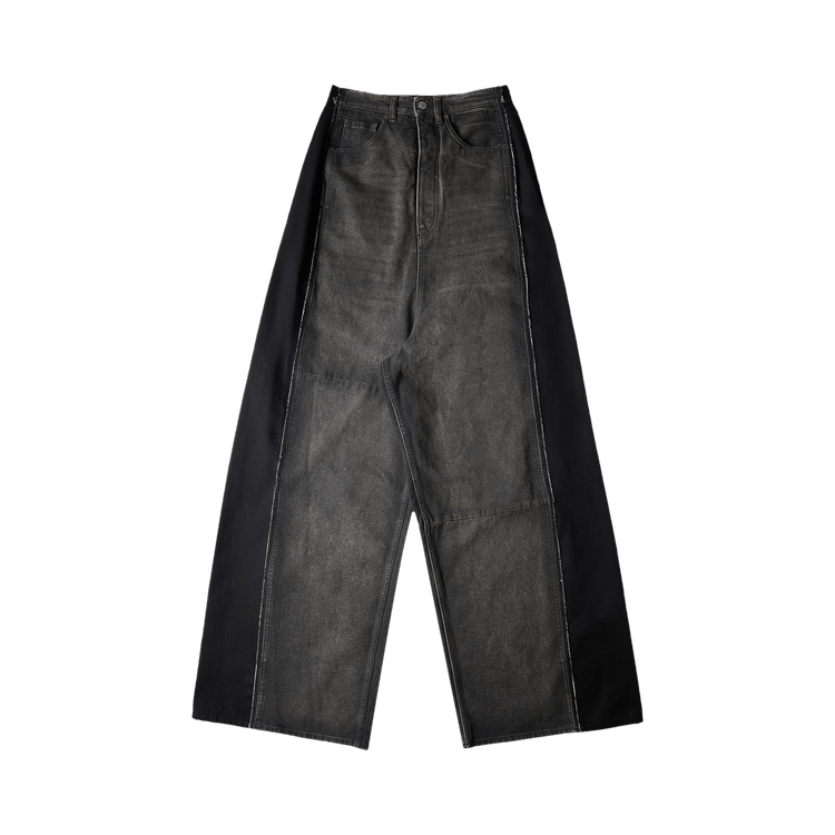 MM6 Maison Margiela Mixed Fabric Super Wide Leg Jeans "Grey"