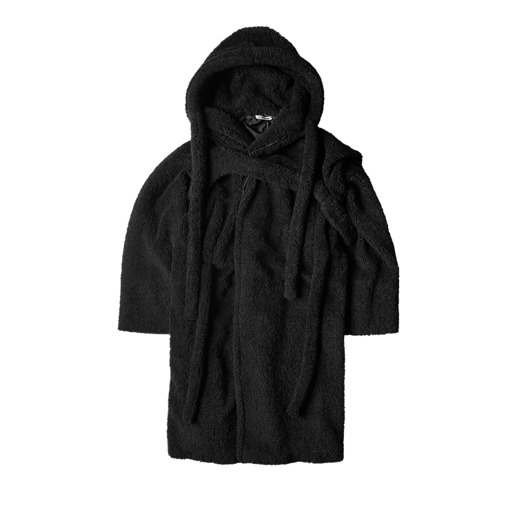 Ottolinger Wrap Teddy Long Coat "Black"