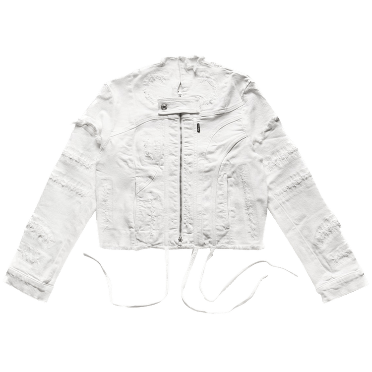 Ottolinger Cropped Boxy Denim Jacket "White"