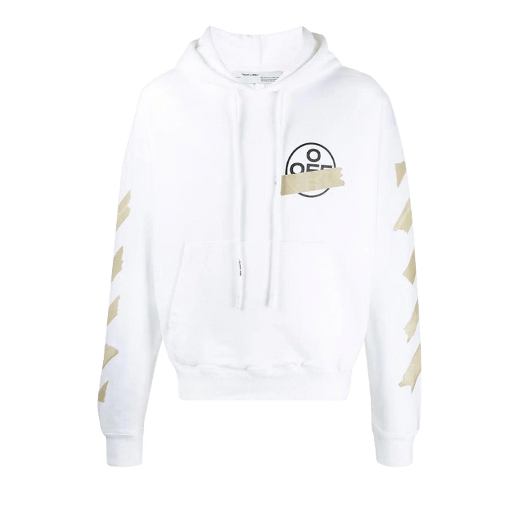 Off-White Tape Arrows Slim Hoodie "White/Beige"