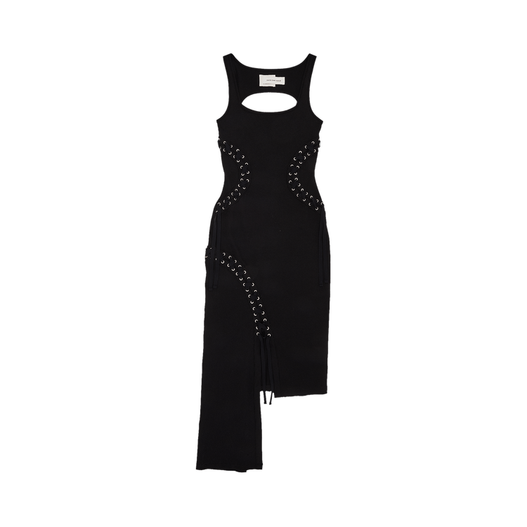 Feng Chen Wang Lace-Up Dress "Black"
