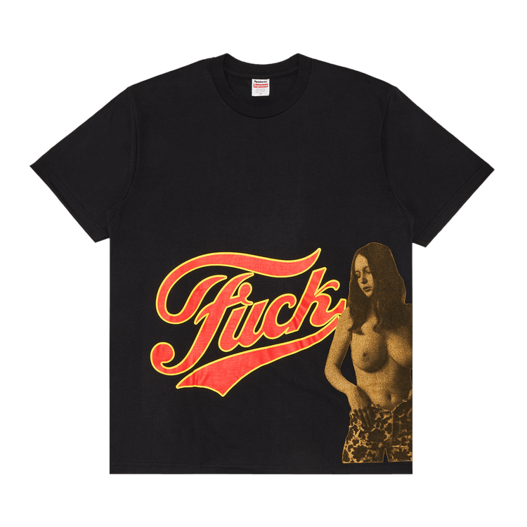 Supreme x HYSTERIC GLAMOUR Fuck Tee "Black"