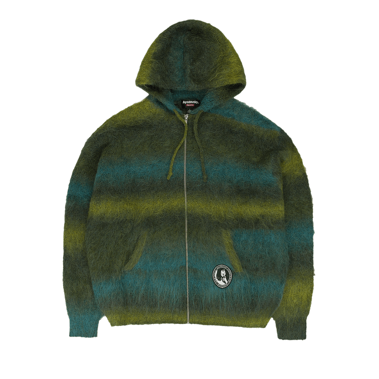 Supreme x HYSTERIC GLAMOUR Mohair Zip Up Hooded Sweatshirt "Olive"