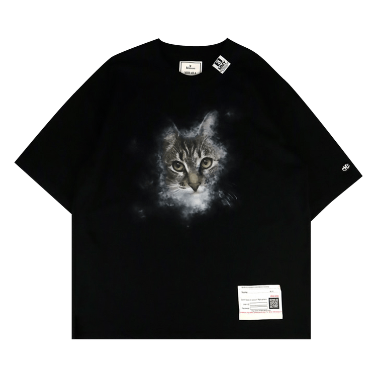 Maison Mihara Yasuhiro Cat Printed Tee "Black"