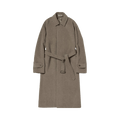 Auralee Super Fine Wool Mosser Soutien Collar Coat "Khaki Beige"