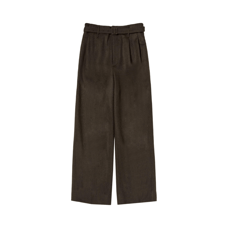 Auralee Baby Camel Flannerl Slacks "Dark Brown"