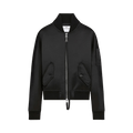 Courrèges Scuba Satin Bomber Jacket "Black"
