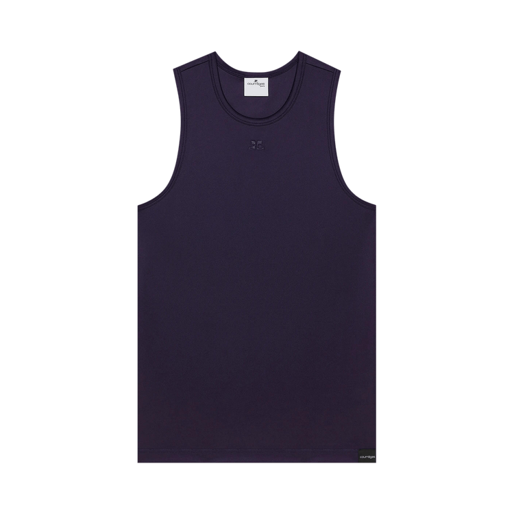 Courrèges Sport Interlock Tank Top "Navy"