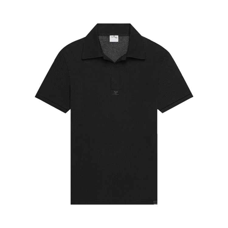 Courrèges AC Mesh Polo "Black"
