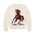 One Of These Days Running Horse Knit Sweater "Oatmeal"