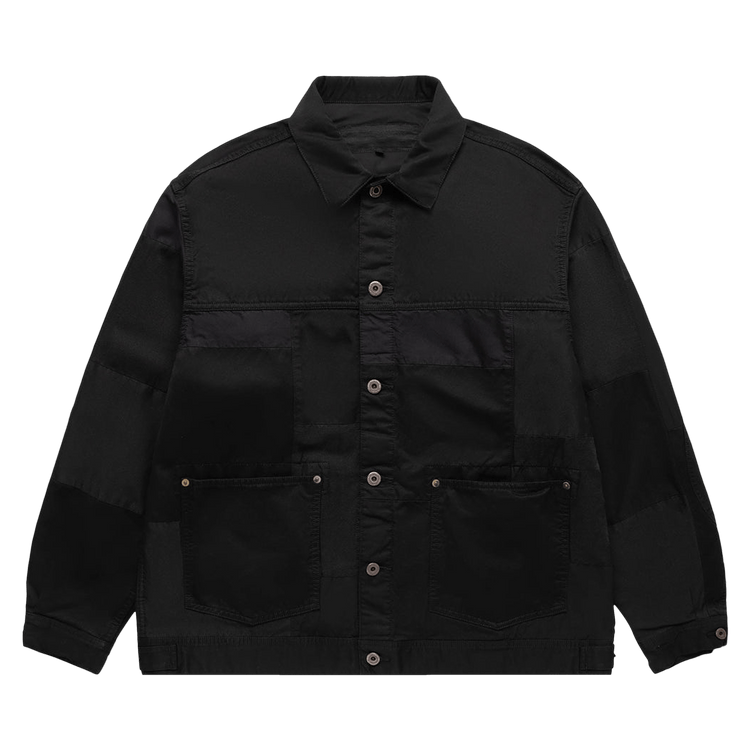 Comme des Garçons Homme Plus Dyed Patchwork Chore Jacket "Black"