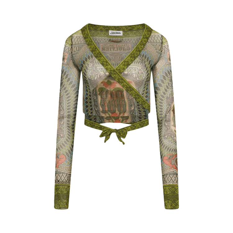 Jean Paul Gaultier Billet De Banque Printed Top "Multicolor"