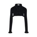 Jean Paul Gaultier Foam Detail Cropped Cardigan "Black"