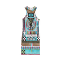 Jean Paul Gaultier Mire Short Dress "Blue/Multicolor"