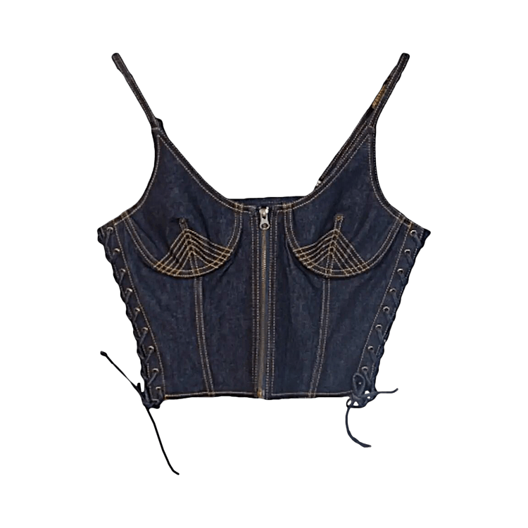 Jean Paul Gaultier Flowers Corset Top "Indigo"