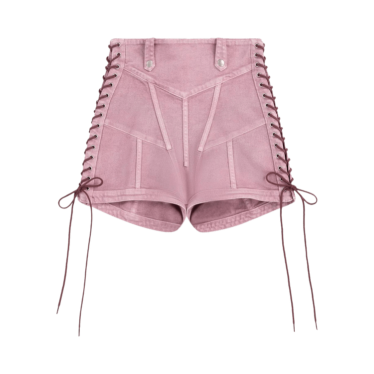 Jean Paul Gaultier x KNWLS Washed Laced High Waisted Mini Short "Lilac"