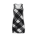 Jean Paul Gaultier Tartan Tank Top Mini Dress "Black/Grey/White"