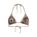 Jean Paul Gaultier Printed Soleil Bikini Top "Nude/Blue/Red"
