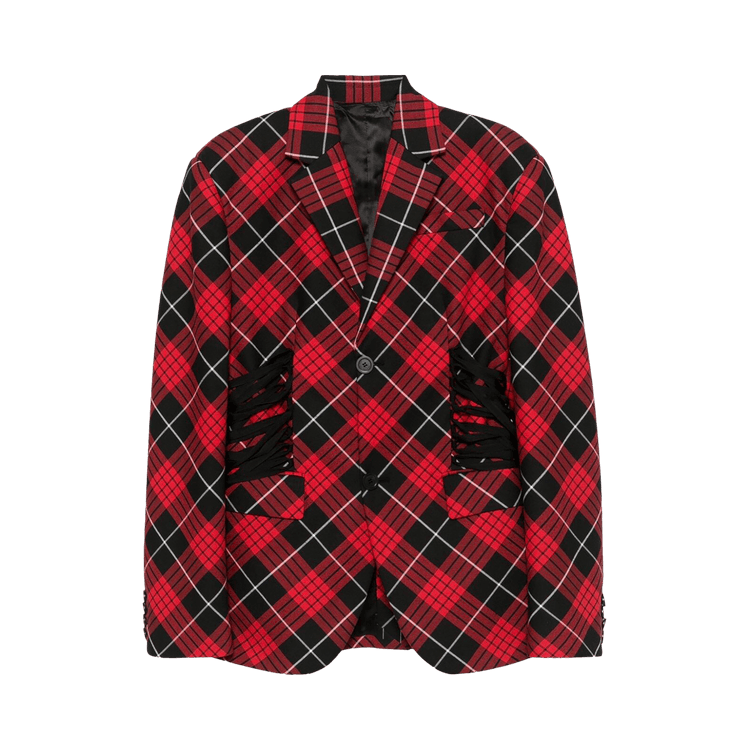 Jean Paul Gaultier Tartan Tailored Jacket "Red/Black/White"