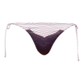 Jean Paul Gaultier Cartouche Printed Bikini Bottom "Red/White/Burgundy"