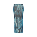 Jean Paul Gaultier Ecorche Mesh Printed Long Skirt "Blue/Light Blue/White"