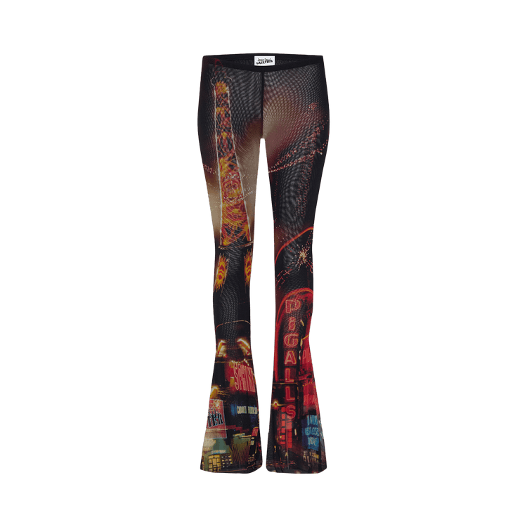 Jean Paul Gaultier Pigalle Mesh Flare Trouser "Black/Red/Orange/Blue"