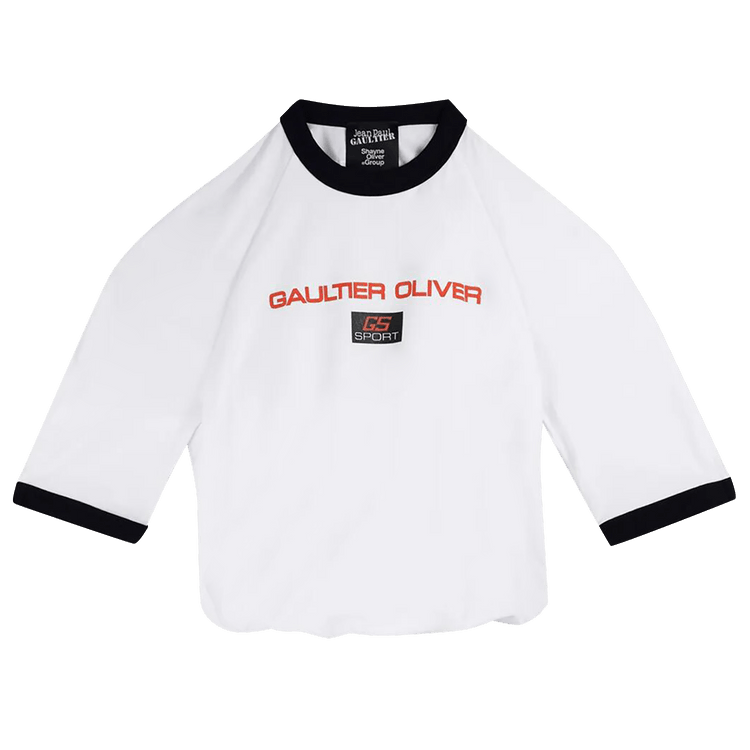 Jean Paul Gaultier Jersey Twisted Ringer T-Shirt "White"