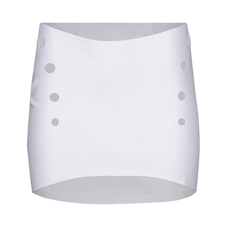 Jean Paul Gaultier Cyber Perforated Mini Skirt "White"