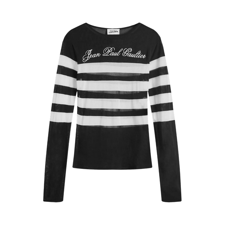 Jean Paul Gaultier Intarcia Signature Mariniere Top "Black/White"