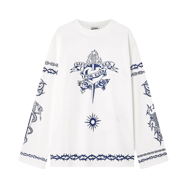 Jean Paul Gaultier Safe Sex Long-Sleeve T-Shirt "White"