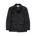 Jean Paul Gaultier Perforated Cyber Single Breasted Jacket "Dark Grey"