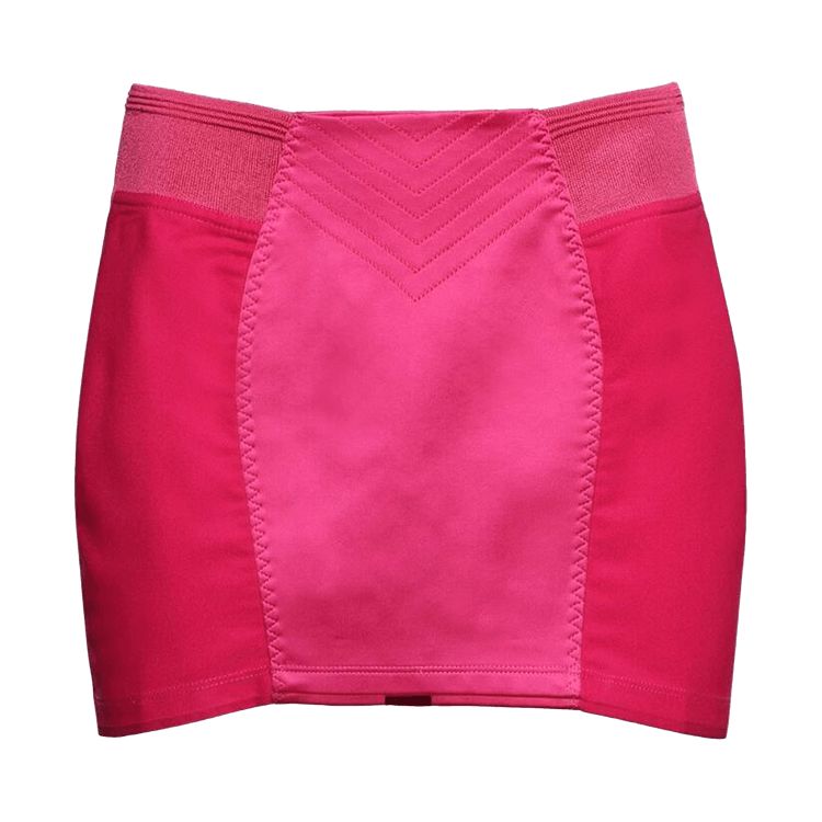 Jean Paul Gaultier Satin Stretch Mini Skirt "Pink"