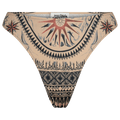 Jean Paul Gaultier Tattoo Soleil Bikini Bottom "Nude/Grey/Black"