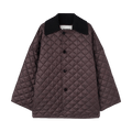 Jil Sander Quilted Maxi Jacket "Blackberry"