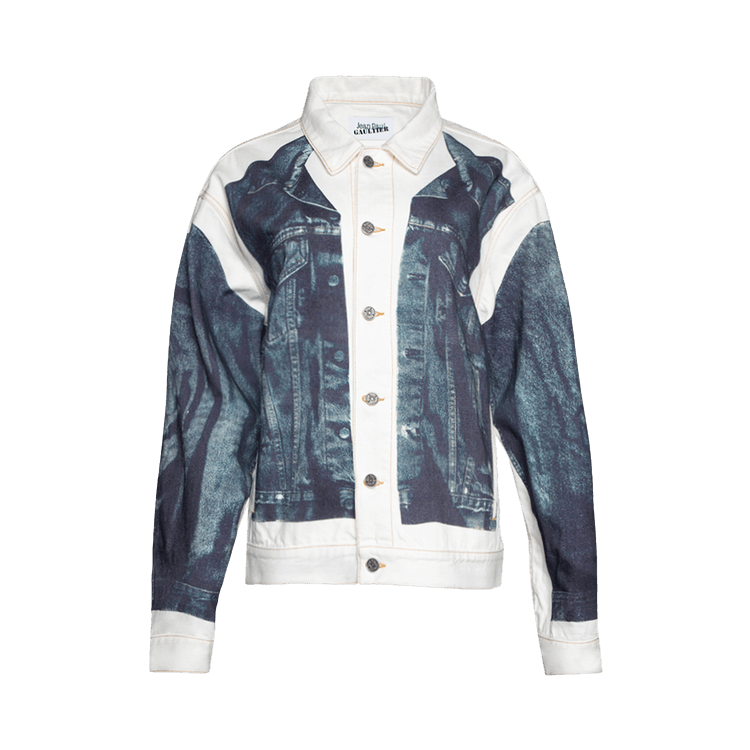 Jean Paul Gaultier Trompe Denim Jacket "White/Blue"