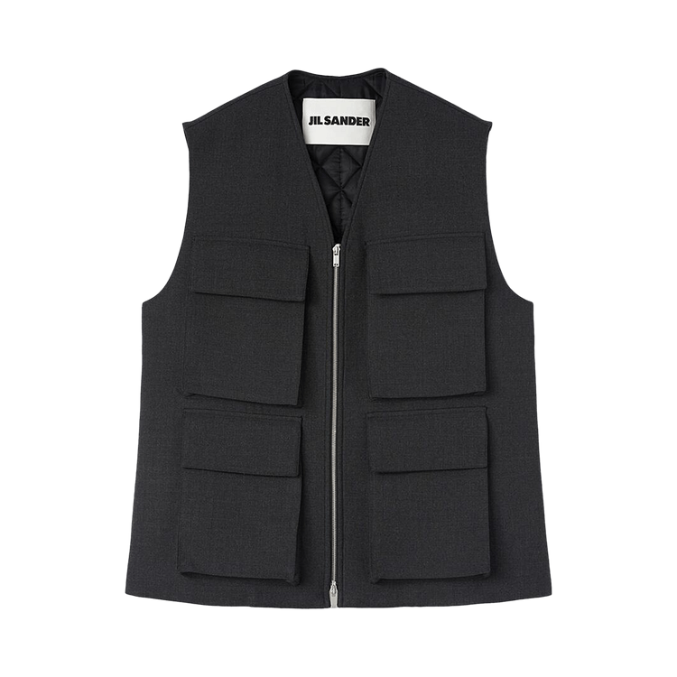Jil Sander Wool Vest "Charcoal"