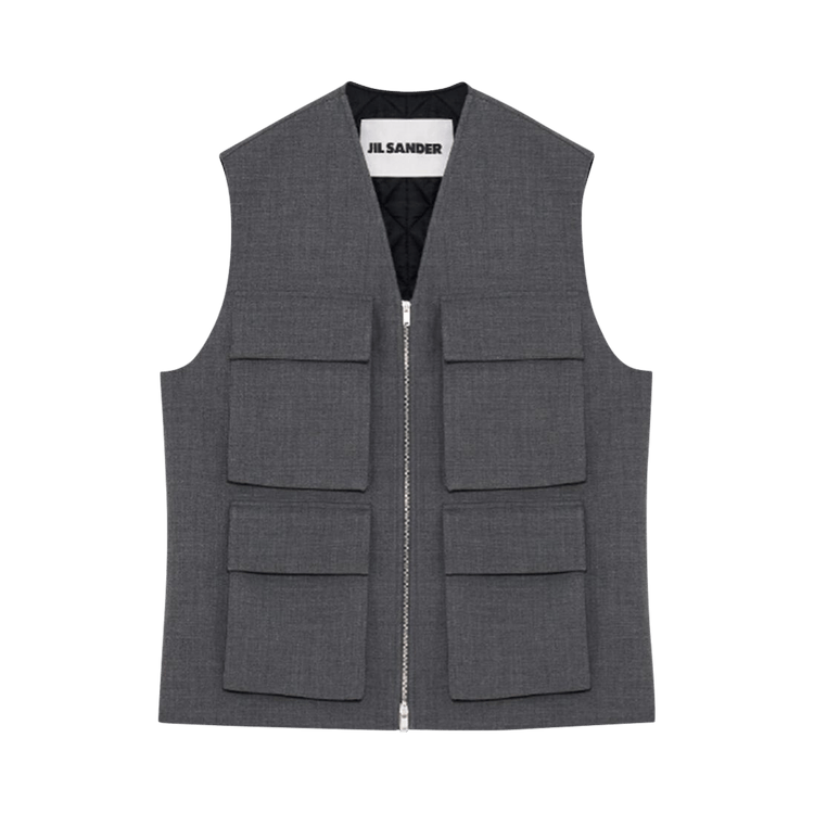 Jil Sander Wool Vest "London Fog"