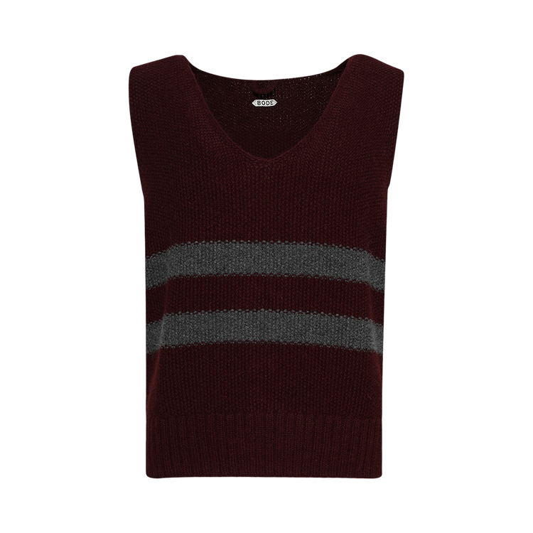 Bode Collegiate Vest "Maron Maroon"