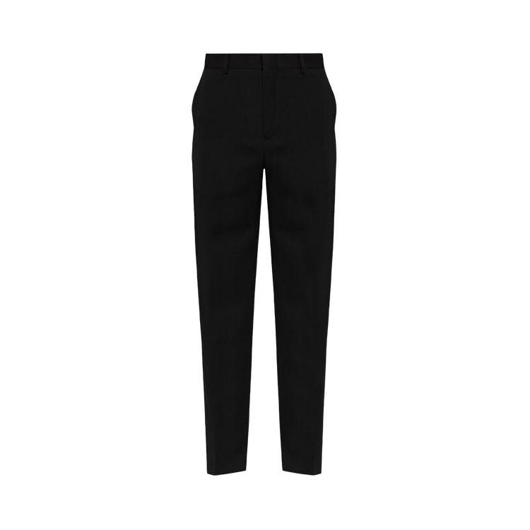 Gucci Logo Embroidery Wool Pants "Black"