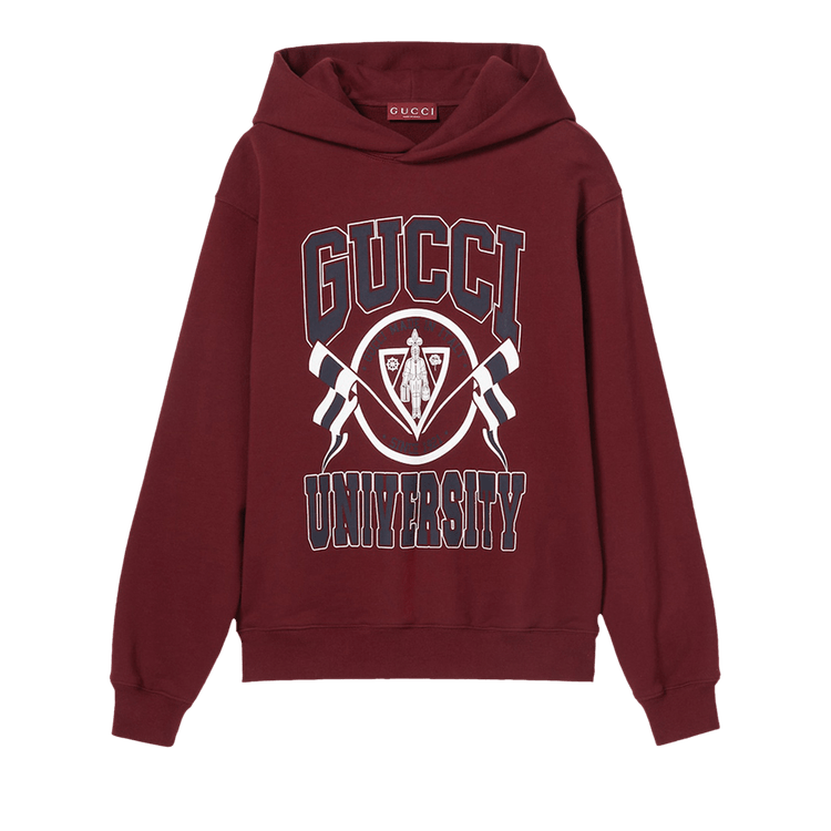 Gucci Printed Jersey Hoodie "Rosso Ancora"