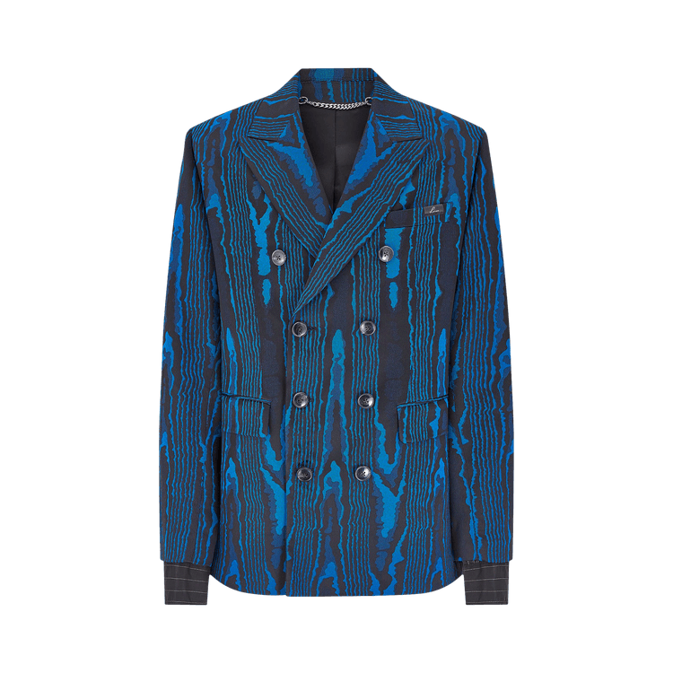 Martine Rose Double Breasted Short Coat "Blue/Black"