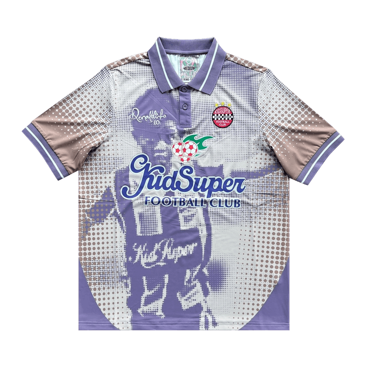 KidSuper x Ronaldinho Soccer Jersey "Cream/Blue"