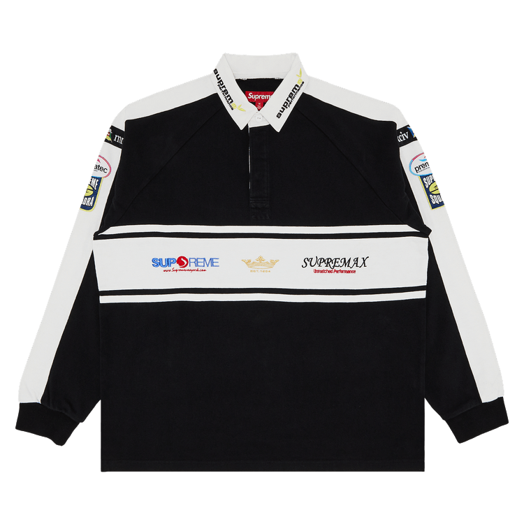 Supreme Chest Stripe Rugby "Black"