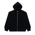 Supreme Pilled Zip Up Hooded Sweatshirt "Black"