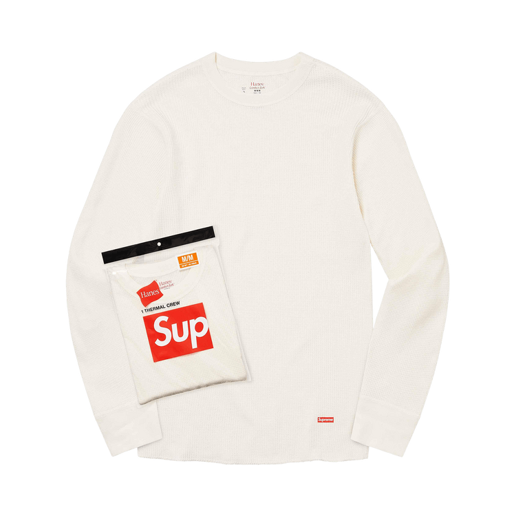 Supreme x Hanes Thermal Crew (1 Pack) "Natural"