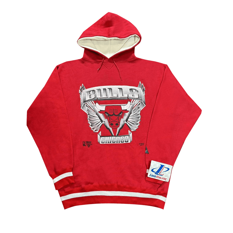 Vintage Chicago Bulls Logo Athletic Hoodie "Red"