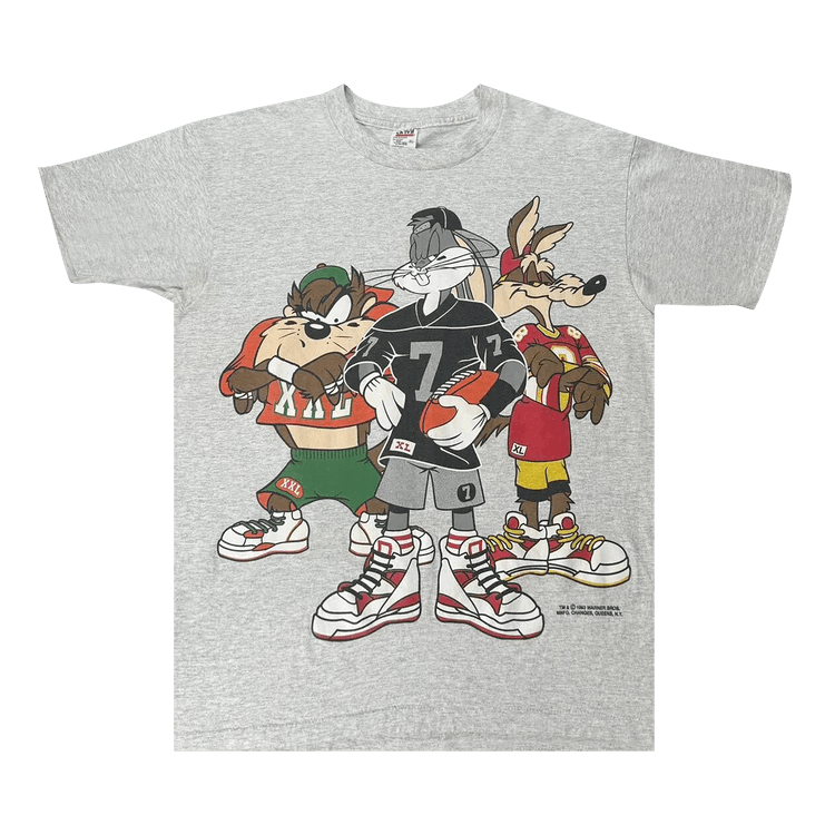 Vintage Looney Tunes Football Tee "Heather Grey"